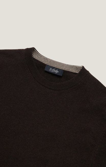 34 Heritage Cashmere Crew Neck Sweater In Brown