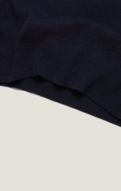 34 Heritage Cashmere Quarter Zip Sweater In Dark Navy