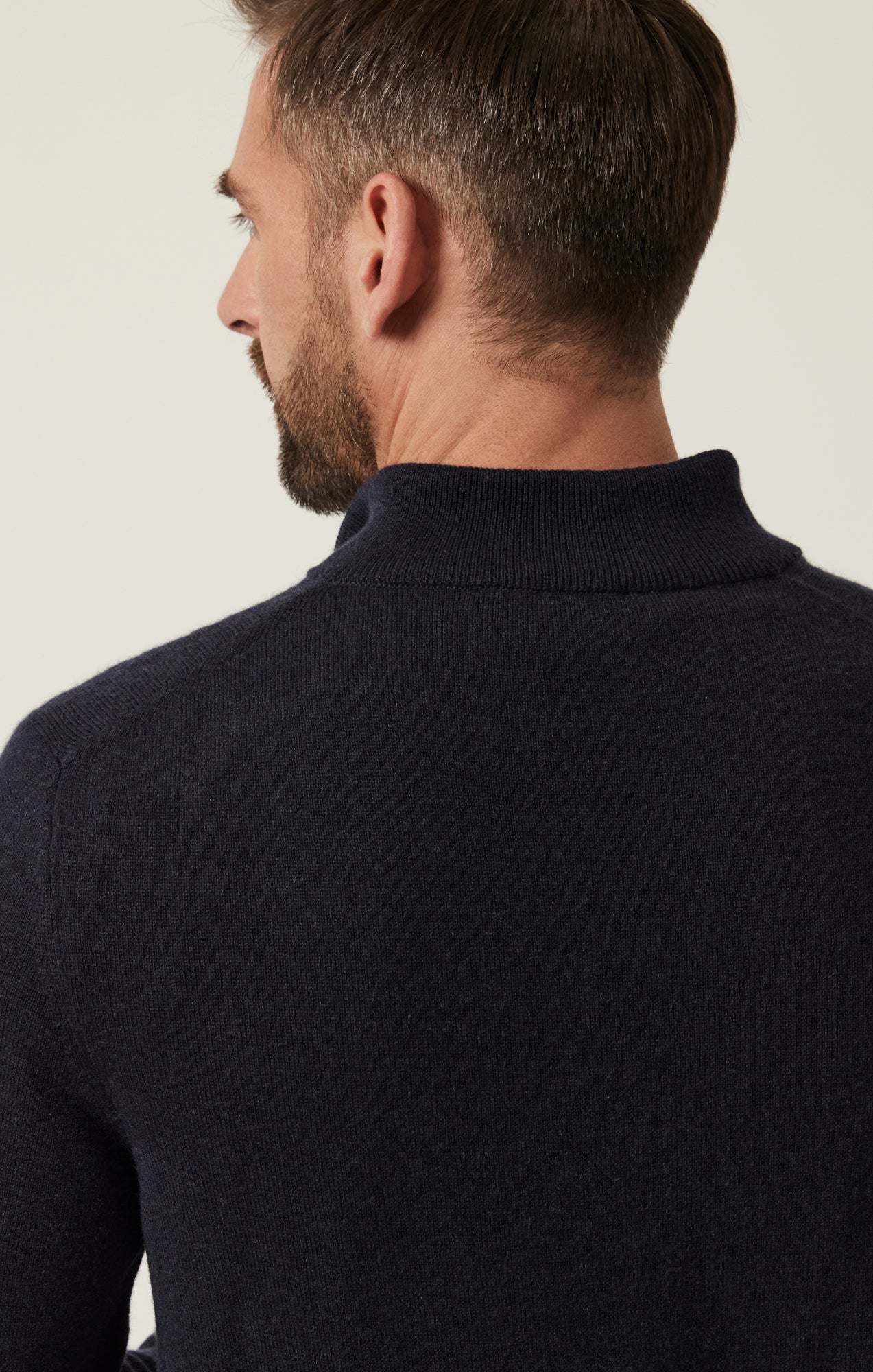 34 Heritage Cashmere Quarter Zip Sweater In Dark Navy