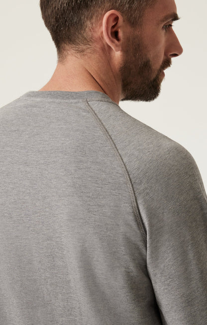 34 Heritage French Terry Crew Sweatshirt In Grey Melange