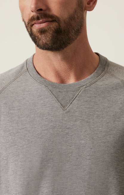 34 Heritage French Terry Crew Sweatshirt In Grey Melange