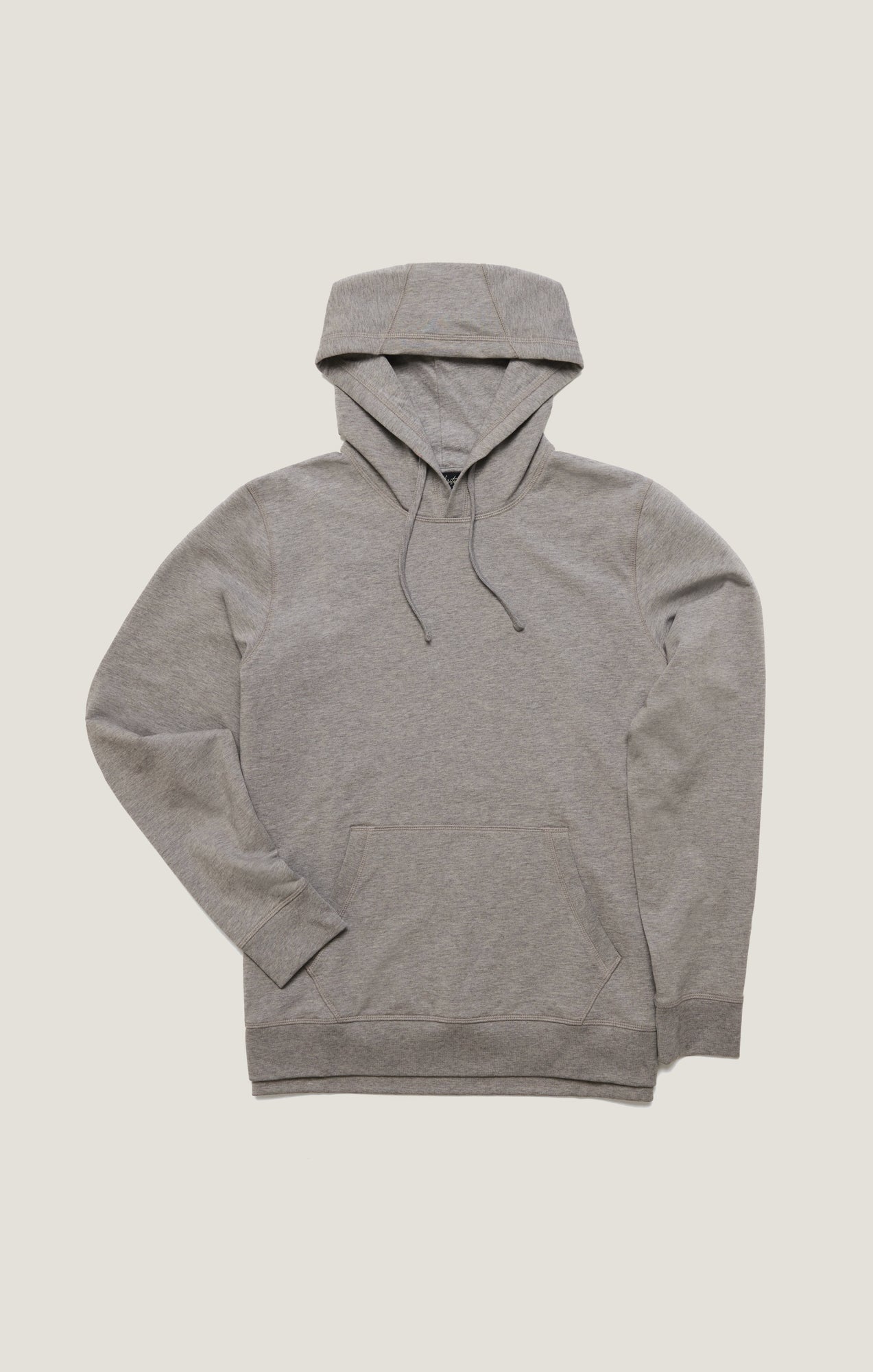 34 Heritage French Terry Hoodie In Grey Melange