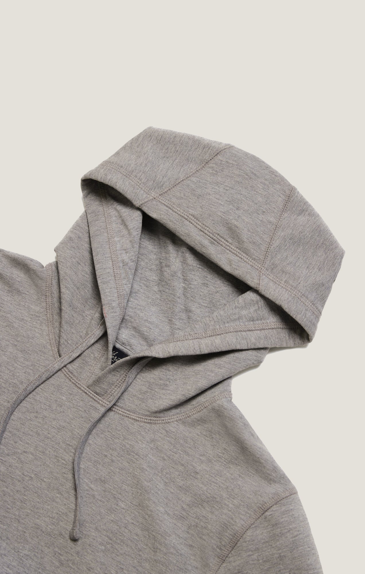 34 Heritage French Terry Hoodie In Grey Melange