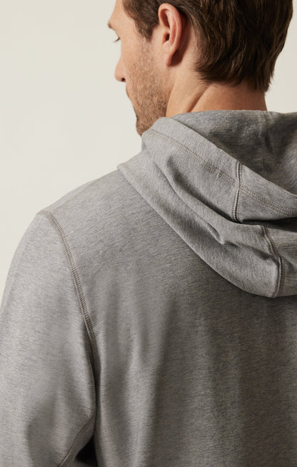34 Heritage French Terry Hoodie In Grey Melange