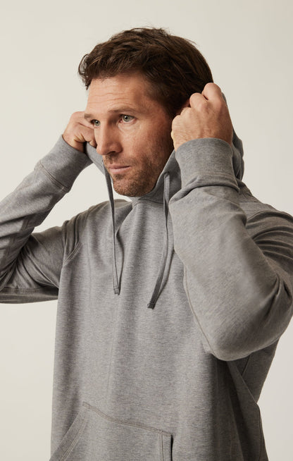 34 Heritage French Terry Hoodie In Grey Melange