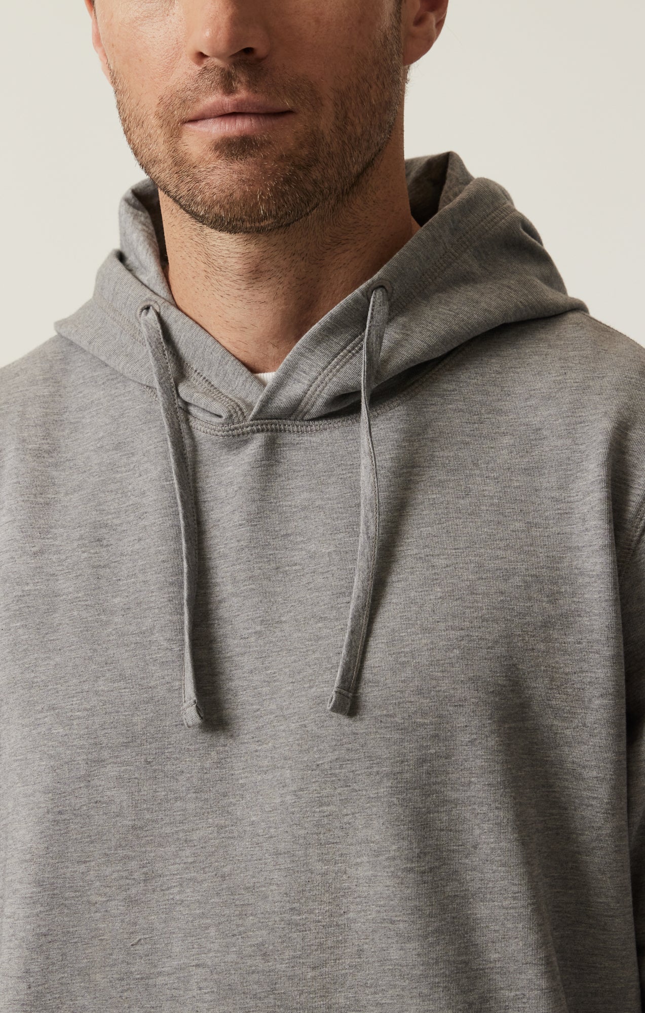 34 Heritage French Terry Hoodie In Grey Melange