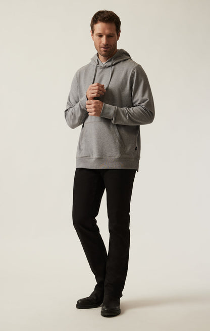 34 Heritage French Terry Hoodie In Grey Melange