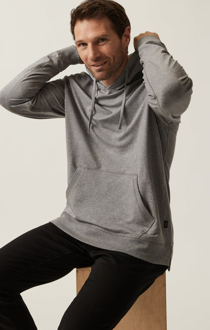 34 Heritage French Terry Hoodie In Grey Melange