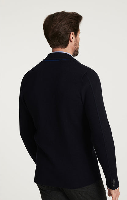 34 Heritage Double Face Blazer In Navy