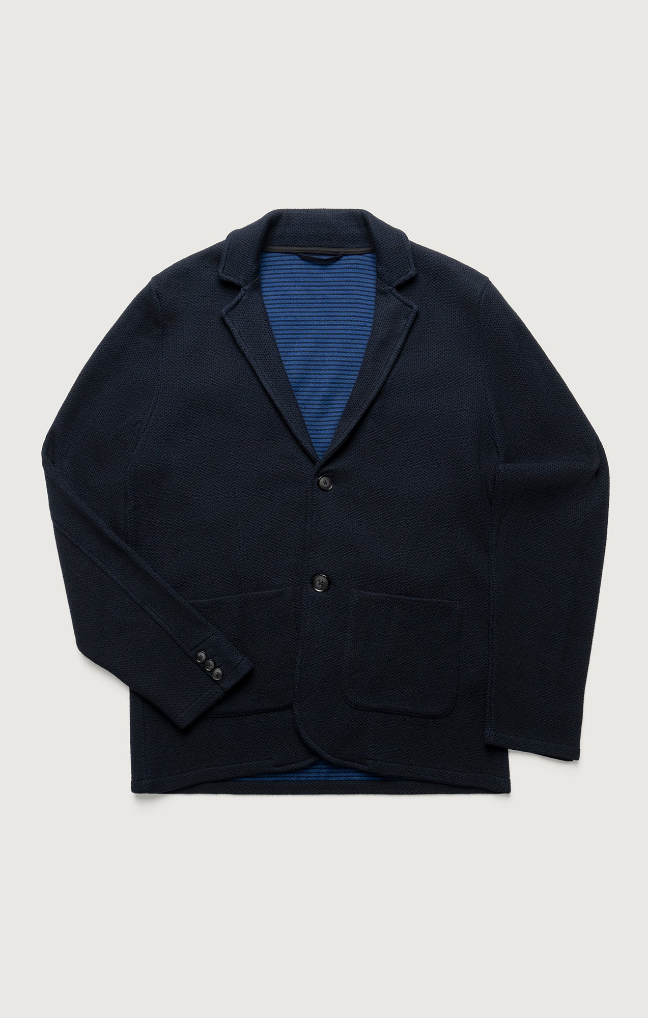 34 Heritage Double Face Blazer In Navy
