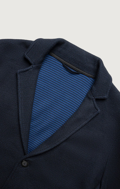 34 Heritage Double Face Blazer In Navy