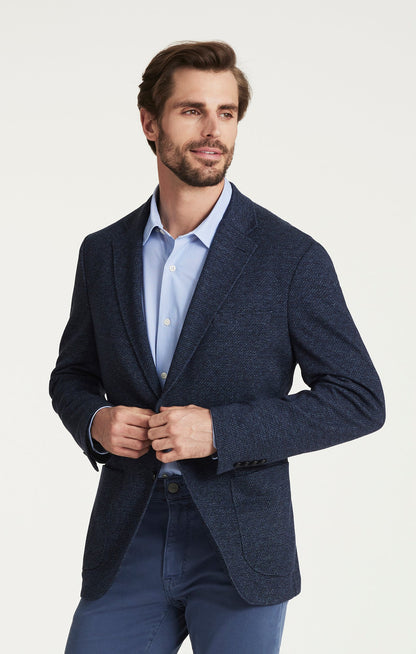 34 Heritage Twill Knit Blazer in Dark Navy