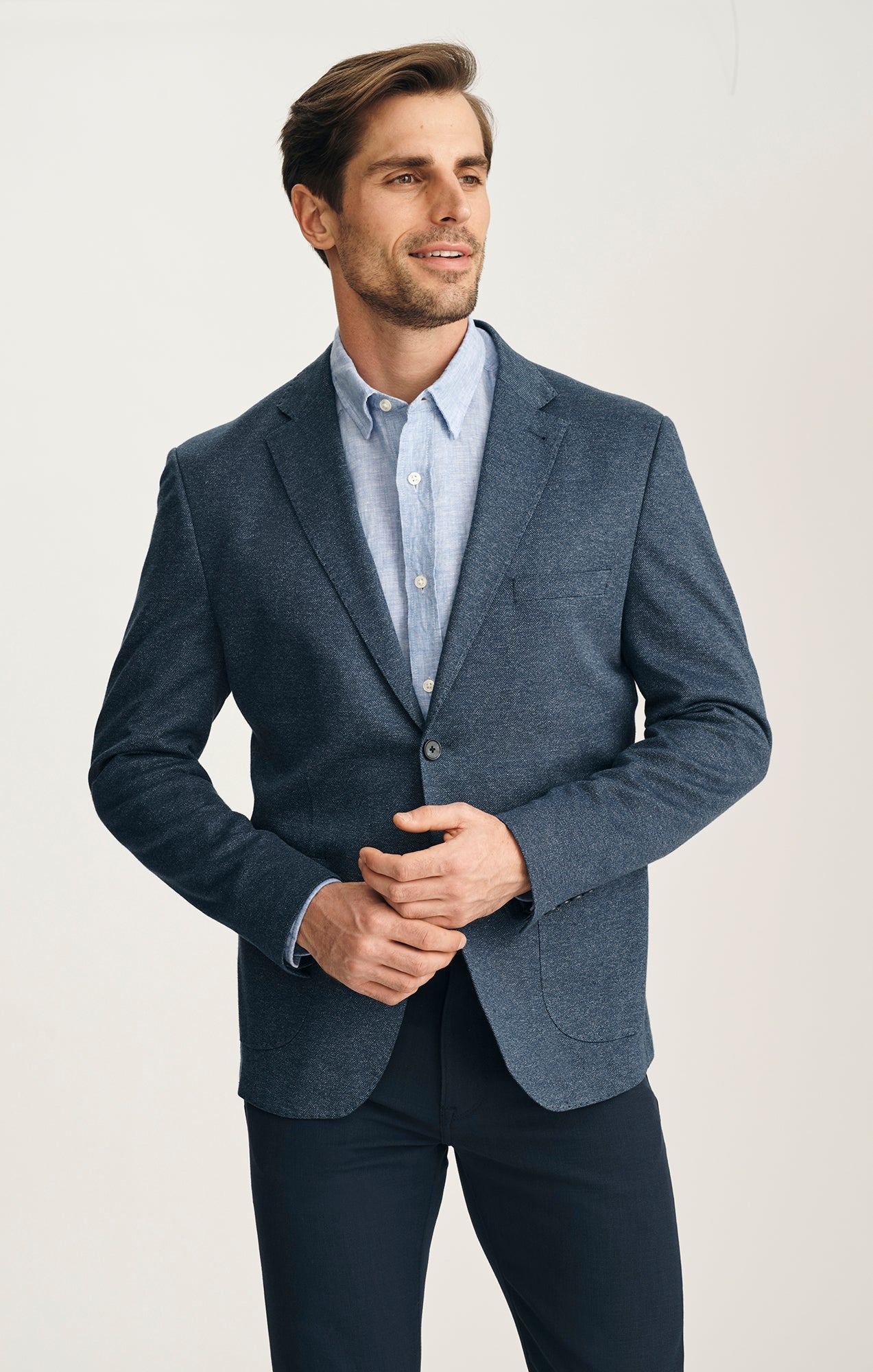 34 Heritage 34 Herigage Men's Matteo Blazer In Navy Melange