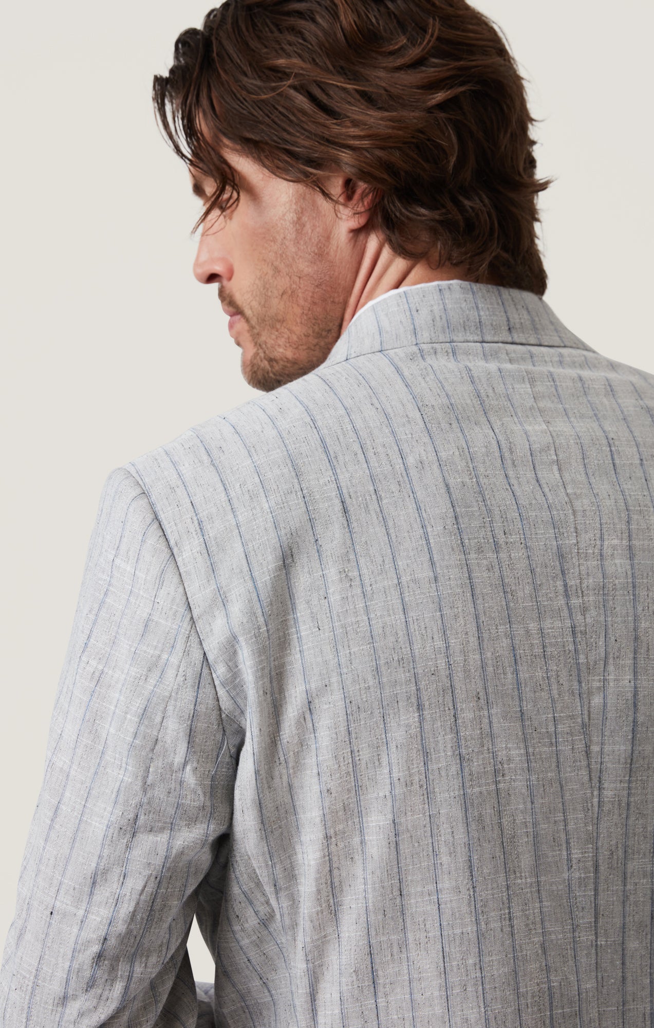 34 Heritage Matteo Checked Blazer in Grey Melange