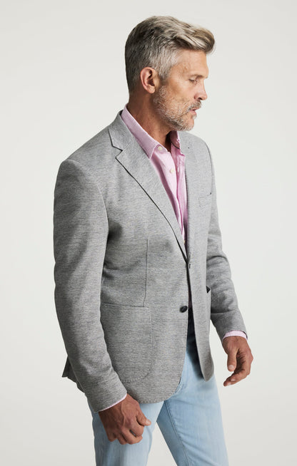 34 Heritage Matteo Melange Blazer In Grey