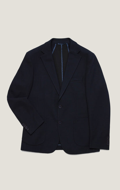 34 Heritage Matteo Smart Knit Blazer In Navy
