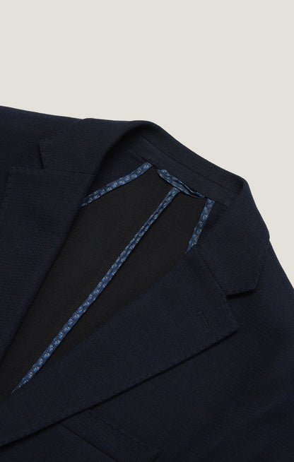 34 Heritage Matteo Smart Knit Blazer In Navy