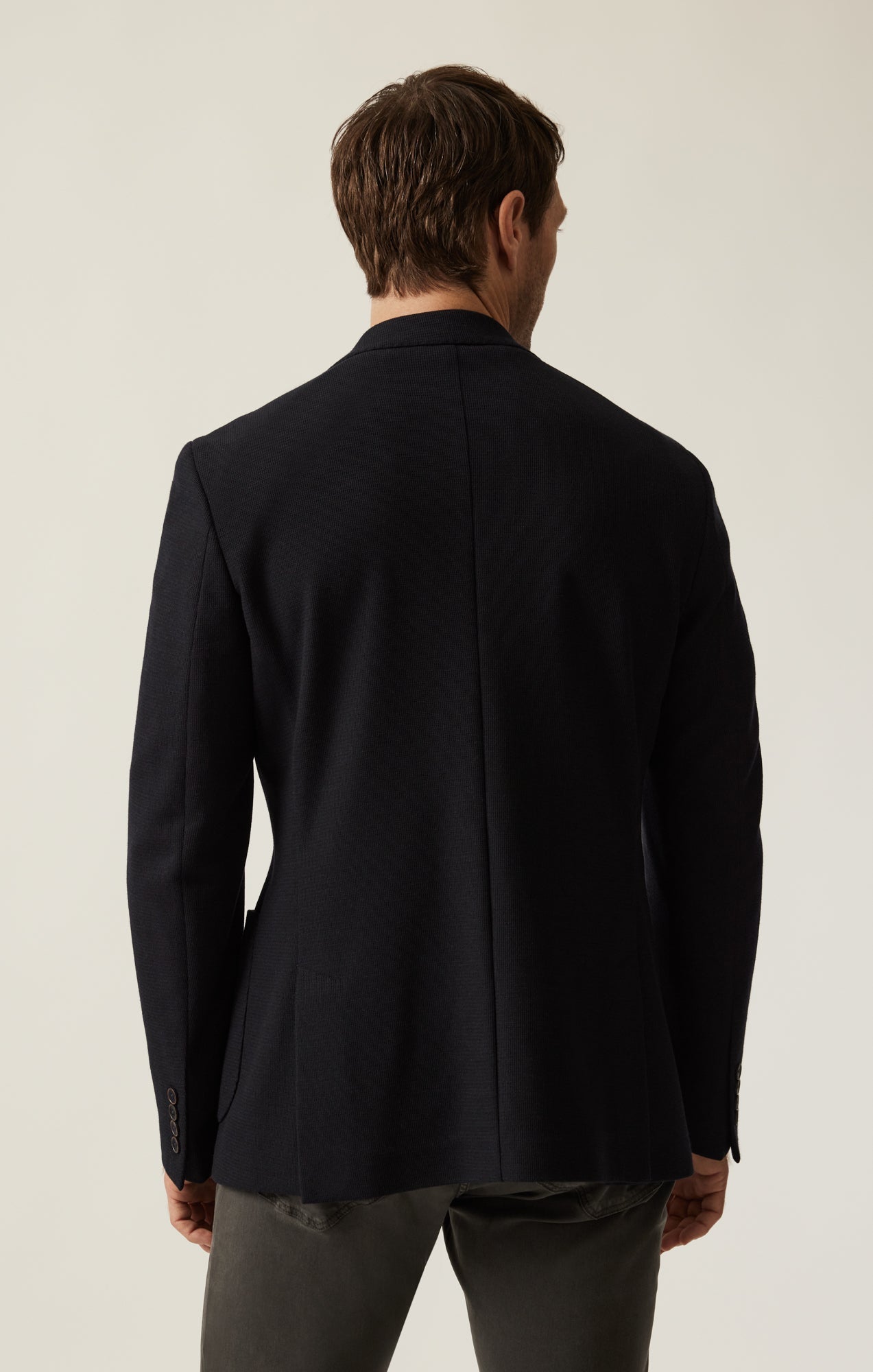 34 Heritage Matteo Smart Knit Blazer In Navy