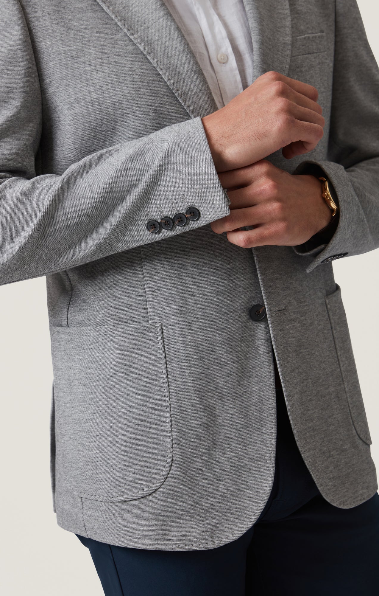 34 Heritage Matteo Blazer in Grey Melange