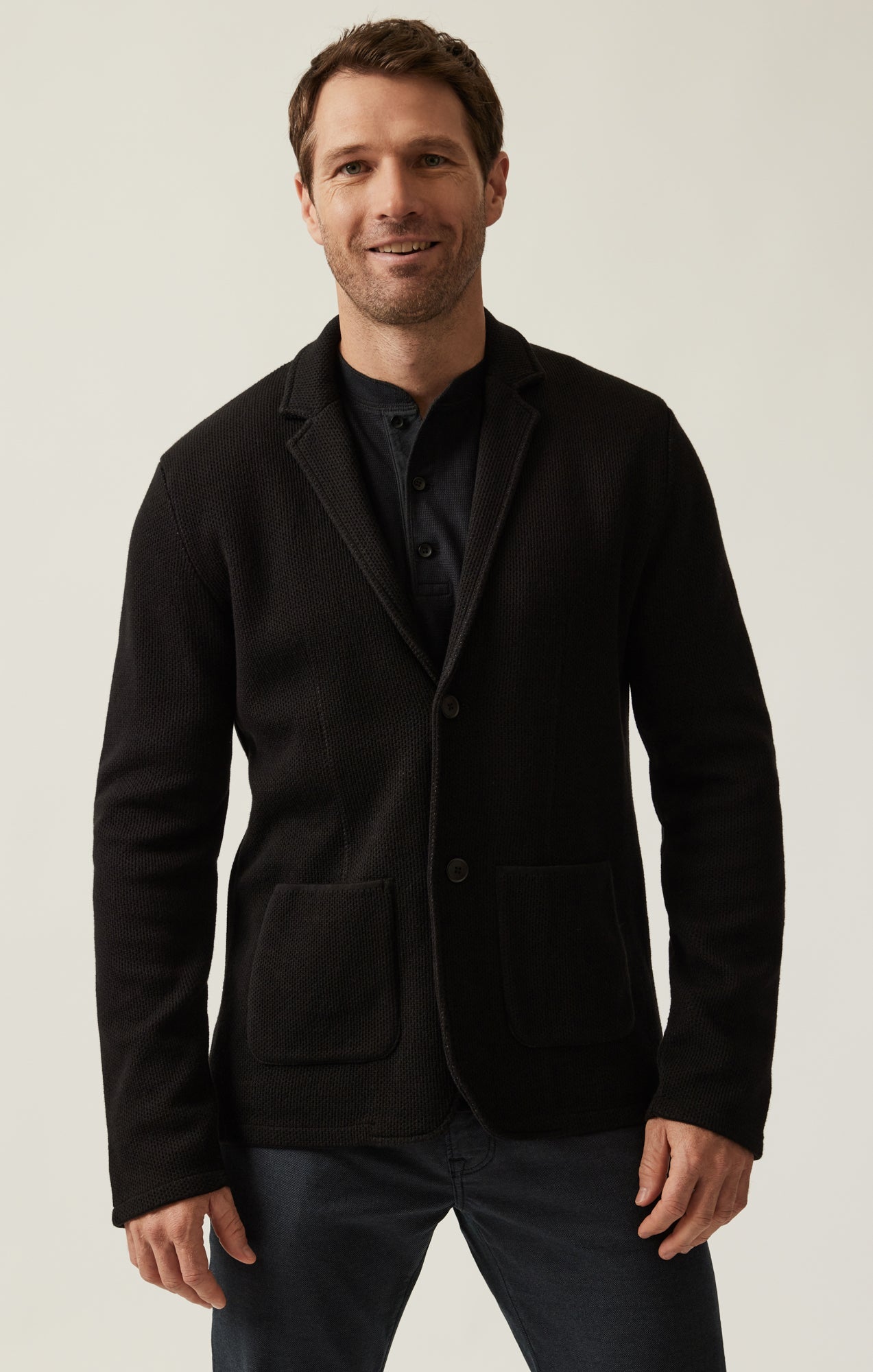 34 Heritage Double Face Blazer In Black
