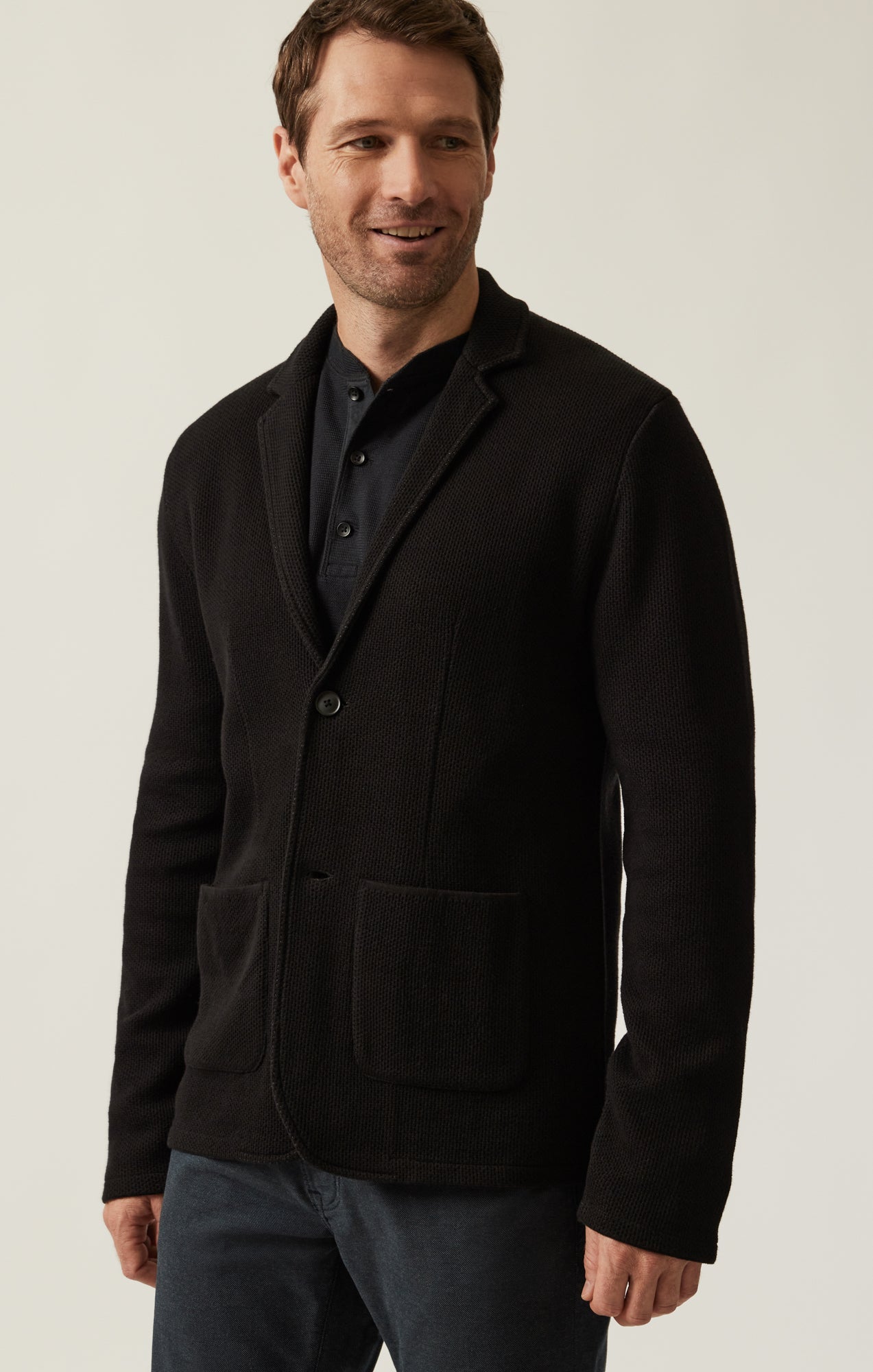 34 Heritage Double Face Blazer In Black