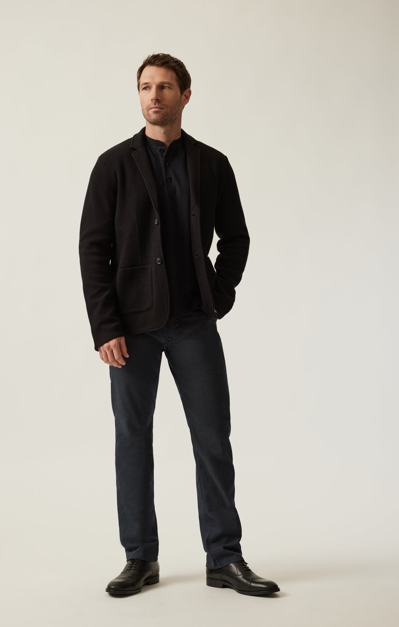 34 Heritage Double Face Blazer In Black