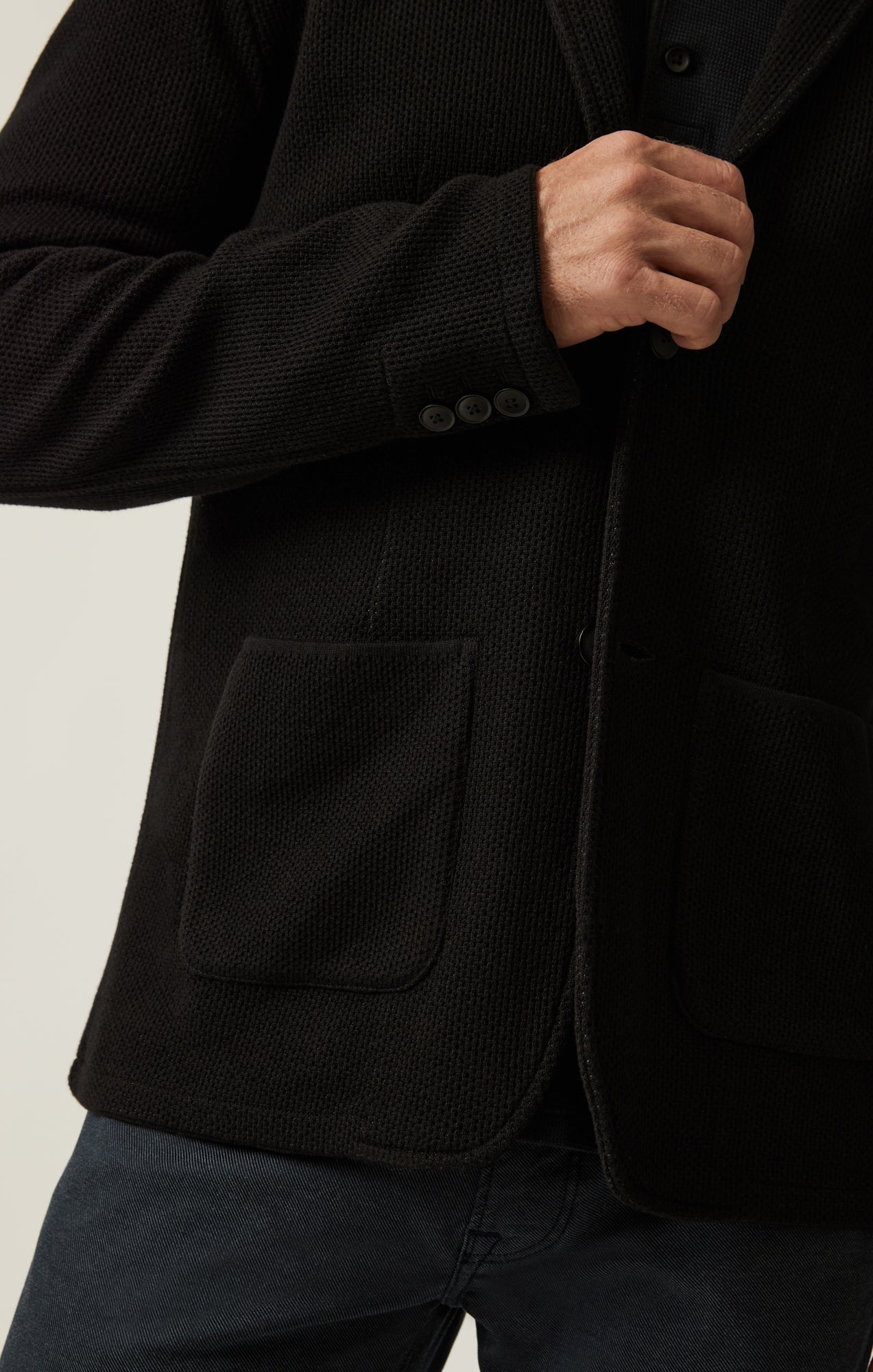 34 Heritage Double Face Blazer In Black