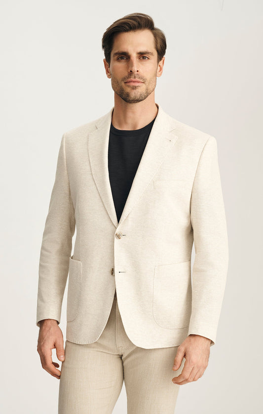 34 Heritage Matteo Summer Blazer In Beige