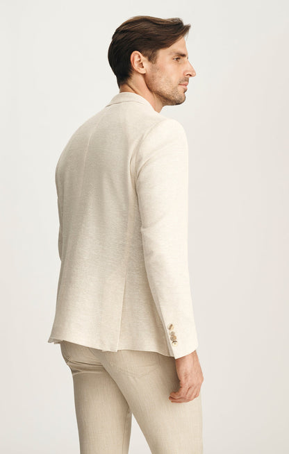 34 Heritage Matteo Summer Blazer In Beige