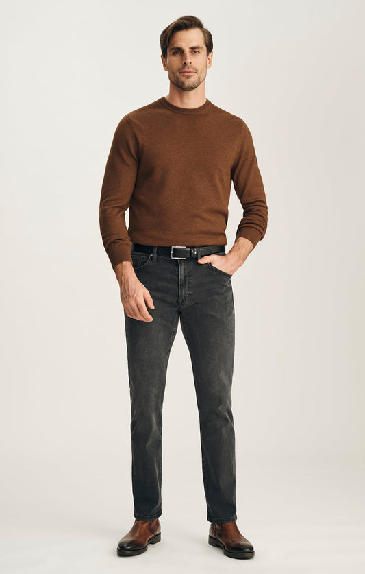 34 Heritage Courage Straight Leg Jeans in Smoke Brushed Urban