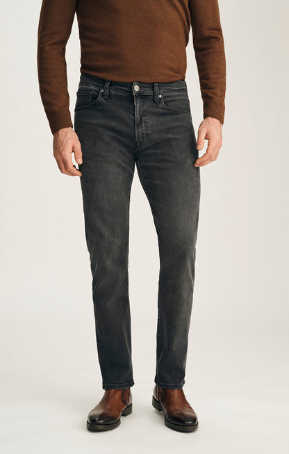 34 Heritage Courage Straight Leg Jeans in Smoke Brushed Urban