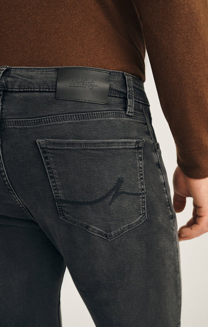 34 Heritage Courage Straight Leg Jeans in Smoke Brushed Urban