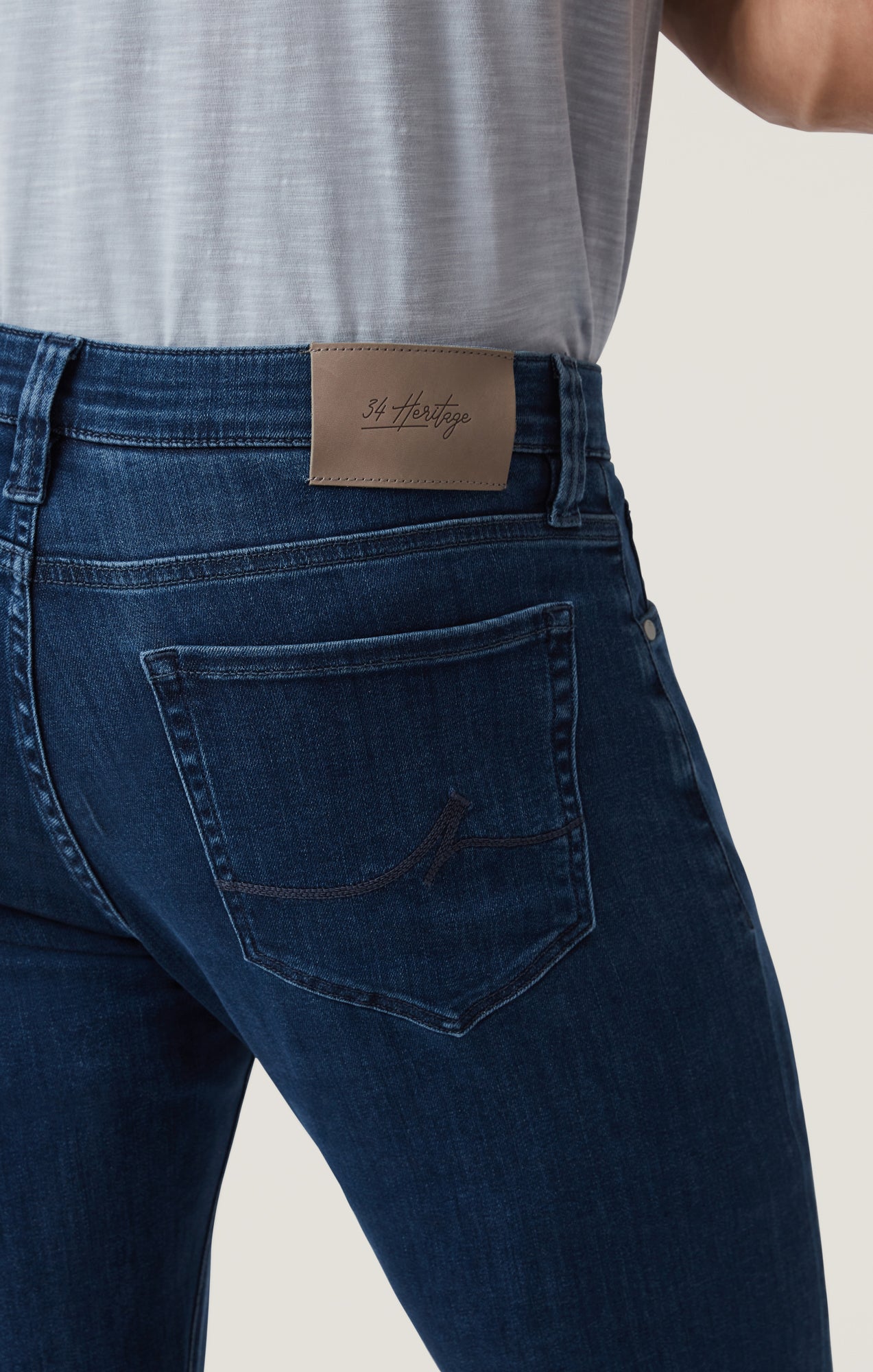 34 Heritage Courage Straight Leg Jeans in Night Blue Urban