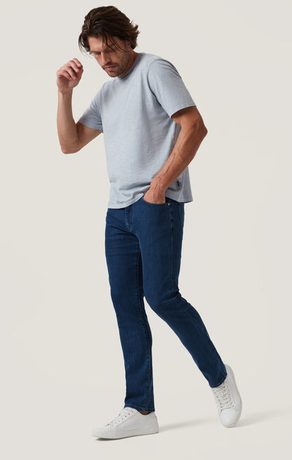 34 Heritage Courage Straight Leg Jeans in Night Blue Urban