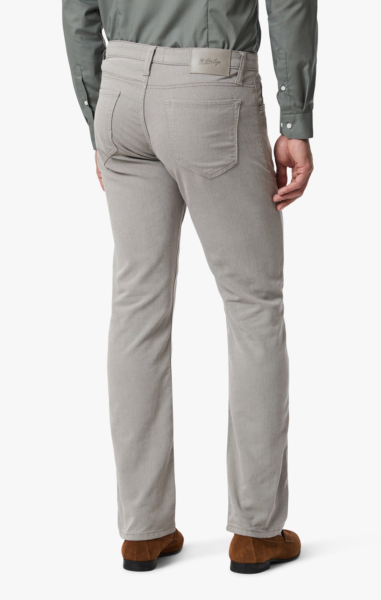 34 Heritage Courage Straight Leg Pants In Brown Refined Twill