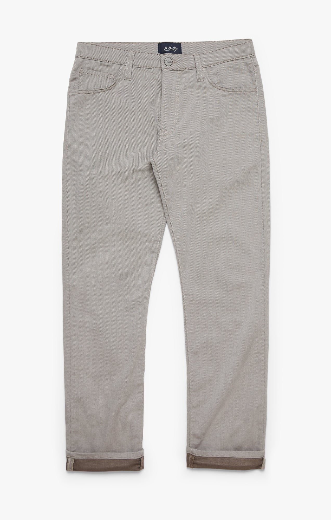 34 Heritage Courage Straight Leg Pants In Brown Refined Twill