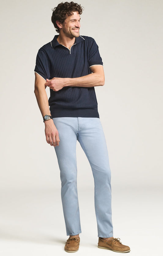 34 Heritage Courage Straight Leg Pants in Sky Twill