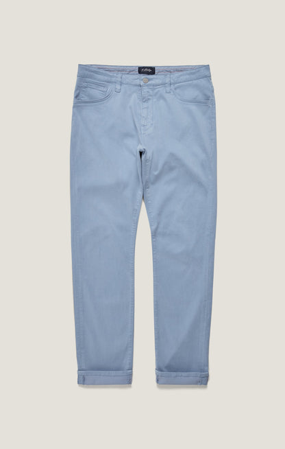 34 Heritage Courage Straight Leg Pants in Sky Twill