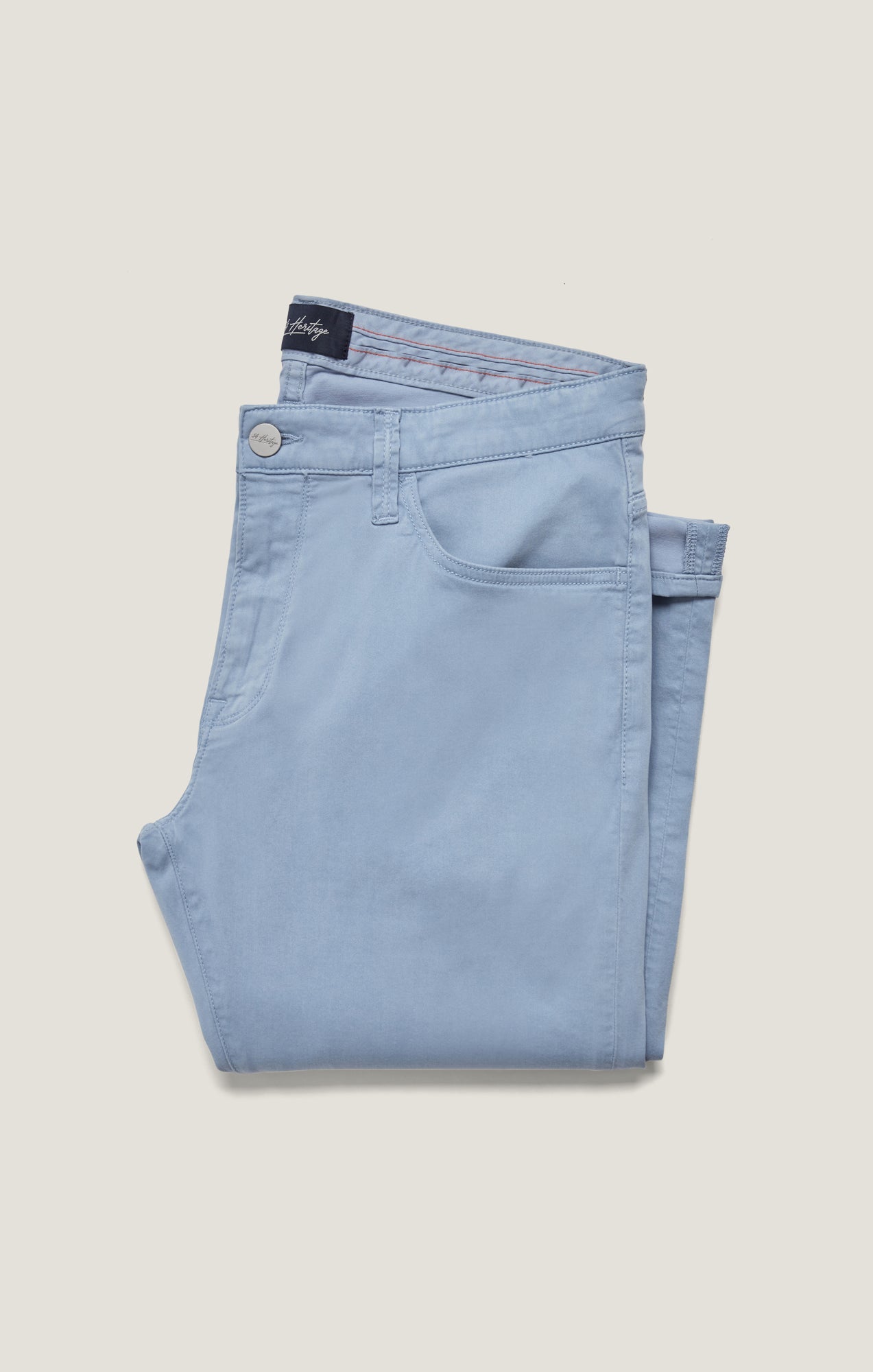 34 Heritage Courage Straight Leg Pants in Sky Twill