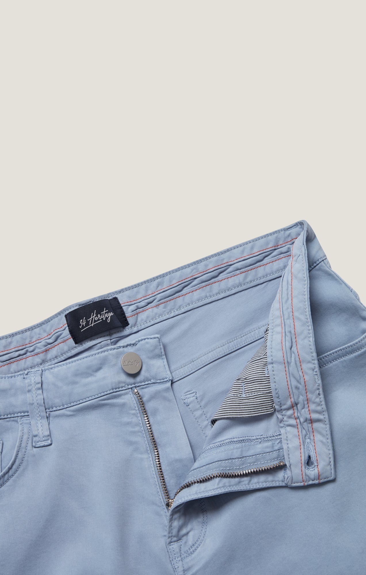 34 Heritage Courage Straight Leg Pants in Sky Twill