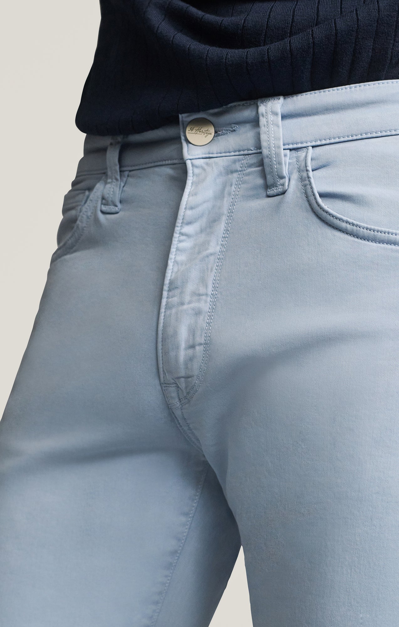34 Heritage Courage Straight Leg Pants in Sky Twill