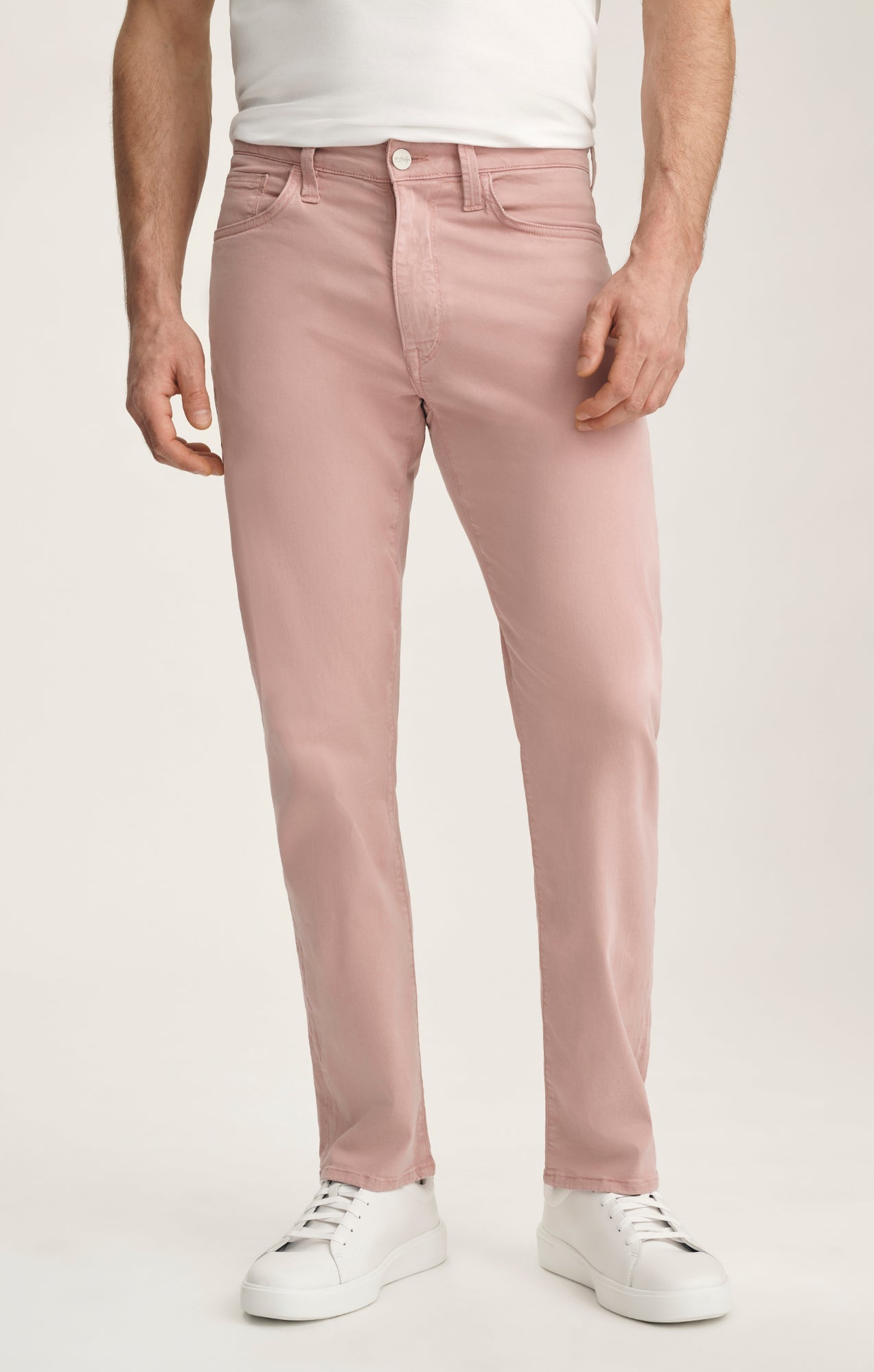 34 Heritage Courage Straight Leg Pants In Pink Twill