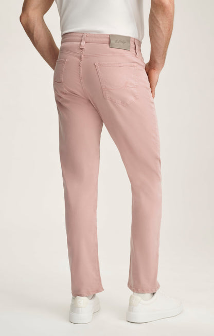 34 Heritage Courage Straight Leg Pants In Pink Twill