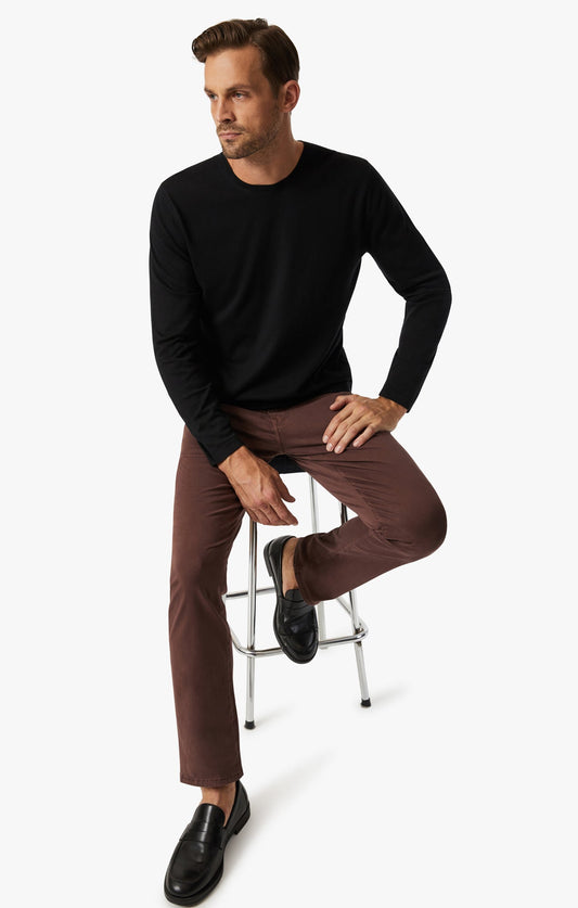 34 Heritage Charisma Relaxed Straight Leg Pants In Mahogany Twill