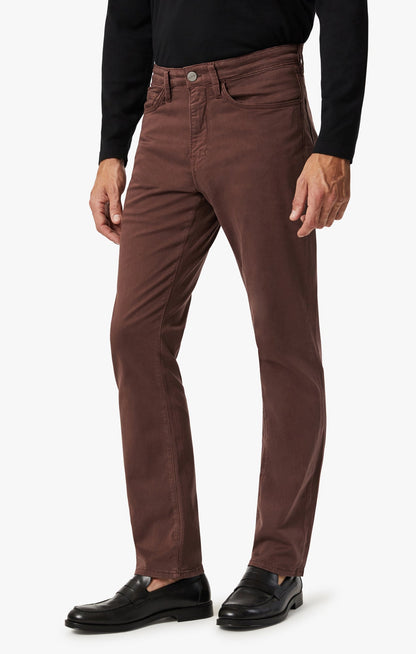 34 Heritage Charisma Relaxed Straight Leg Pants In Mahogany Twill