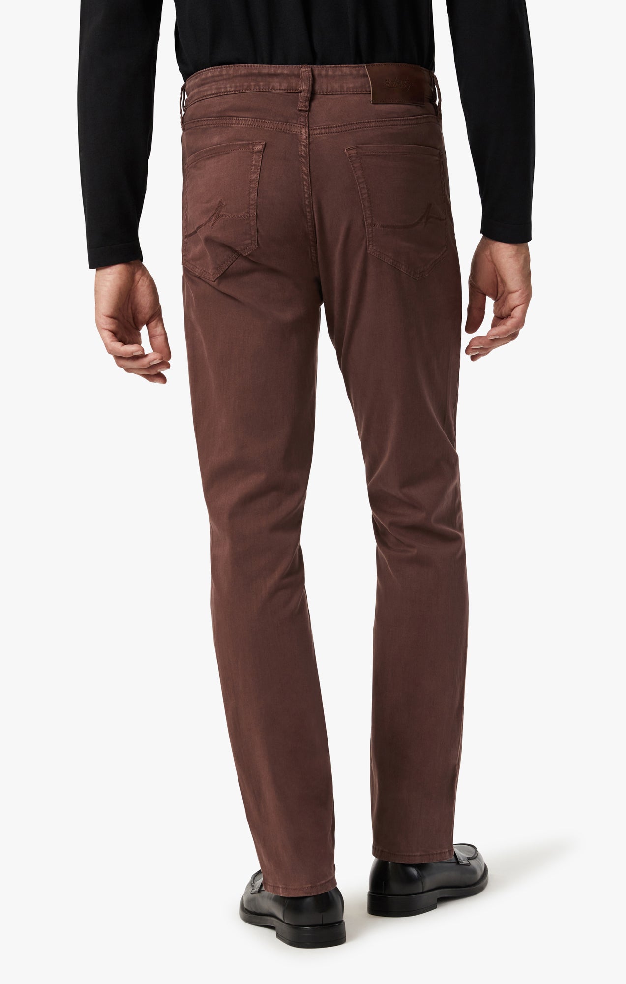 34 Heritage Charisma Relaxed Straight Leg Pants In Mahogany Twill