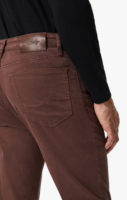 34 Heritage Charisma Relaxed Straight Leg Pants In Mahogany Twill