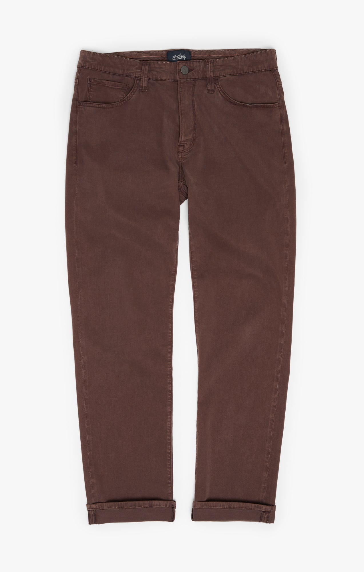 34 Heritage Charisma Relaxed Straight Leg Pants In Mahogany Twill