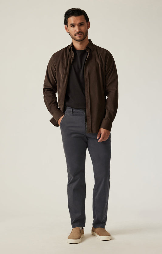 34 Heritage Charisma Relaxed Straight Chinos in Ash Twill