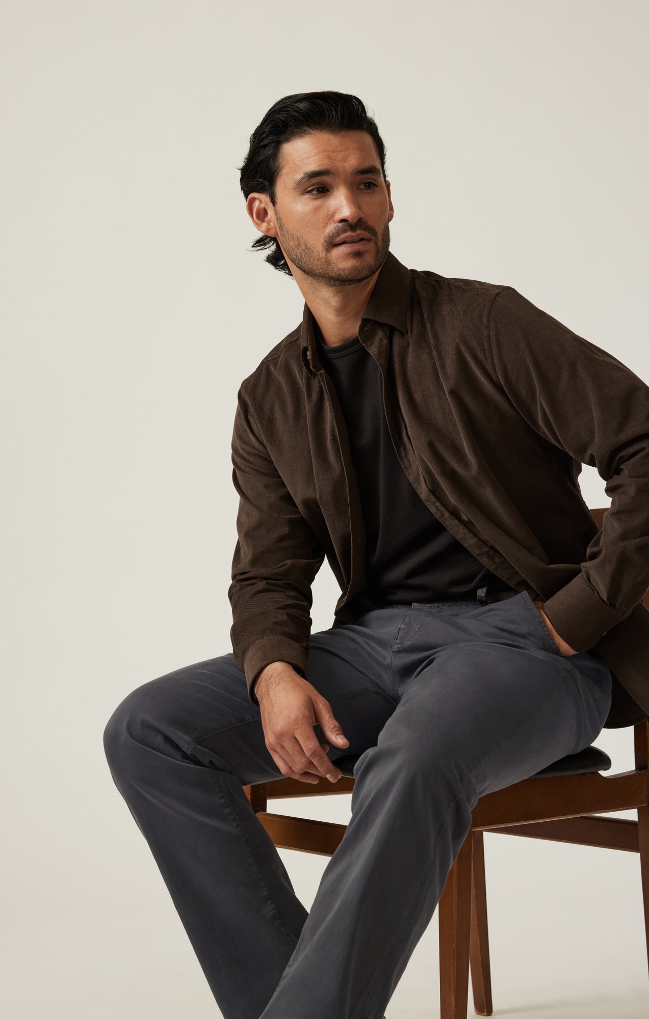 34 Heritage Charisma Relaxed Straight Chinos in Ash Twill
